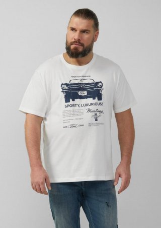 s.Oliver Baumwoll-T-Shirt mit Ford®-Print - weiß