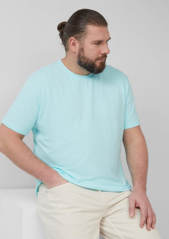 s.Oliver Meliertes T-Shirt aus Baumwollmix - minze