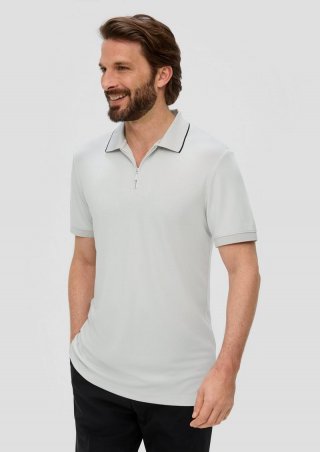 s.Oliver Poloshirt aus Modalmix - hellgrau