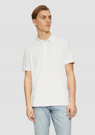 s.Oliver Poloshirt aus Piqué - weiß