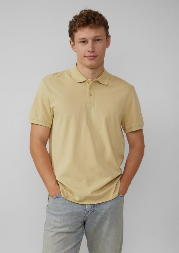 s.Oliver Poloshirt aus Piqué - helles olivgrün