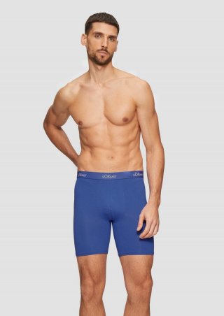 s.Oliver Boxershorts mit verlängertem Bein im 3er-Pack - blau