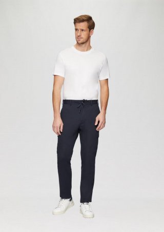 s.Oliver s.O JOGG: Cargohose aus Piqué-Jersey - navy
