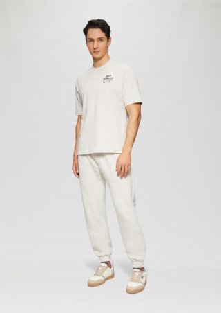 s.Oliver Detroit: Softe Jogpants im Relaxed Fit - wollweiß