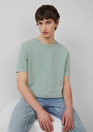 s.Oliver Gewaschenes Basic-T-Shirt aus weichem Heavy Jersey - salbeigrün