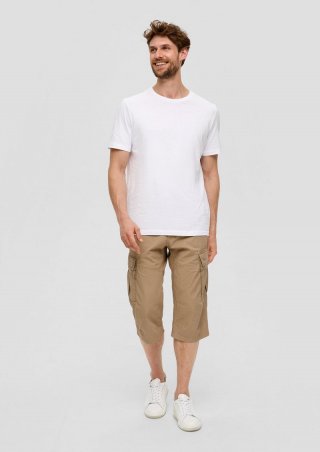 s.Oliver Relaxed: Bermuda aus Canvas - sandstein