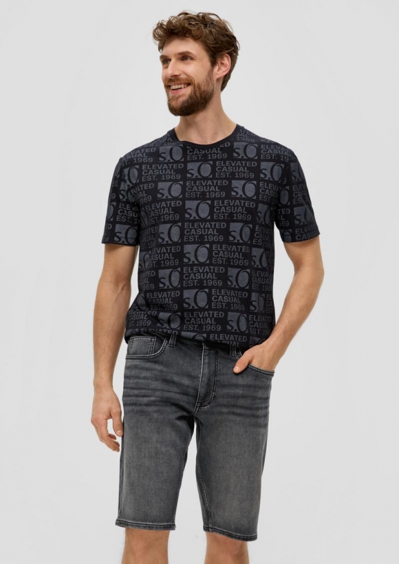 s.Oliver Bermuda-Jeans / Regular Fit / Mid Rise / Straight Leg - grau