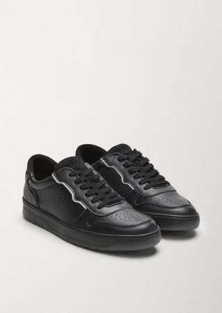 s.Oliver Sneaker aus Echtleder - schwarz