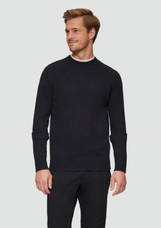 s.Oliver Strickpullover aus reiner Wolle - navy