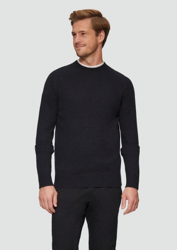 s.Oliver Strickpullover aus reiner Wolle - navy