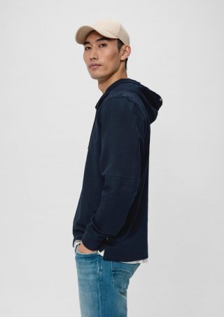 s.Oliver Hoodie aus Baumwollstretch - navy