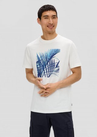 s.Oliver T-Shirt mit Frontprint - weiß