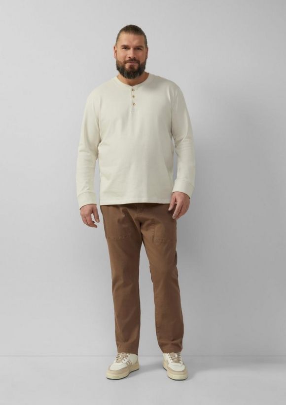 s.Oliver Chinohose im Relaxed Fit aus Baumwollstretch - sandstein