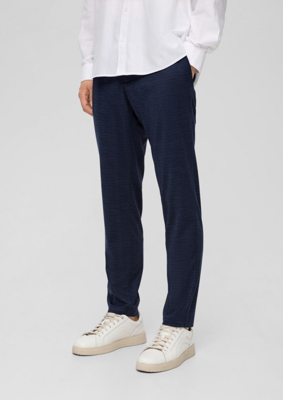 s.Oliver Slim: Hose mit Tapered Leg - navy