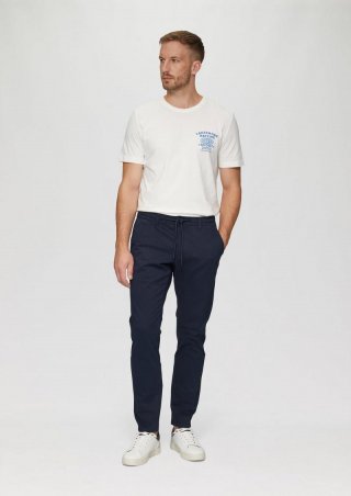 s.Oliver Regular Fit: Chino mit Gummizug - navy