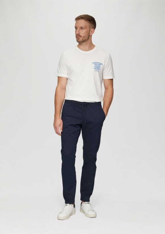 s.Oliver Regular Fit: Chino mit Gummizug - navy