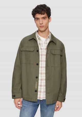 s.Oliver Leichte Jacke im Utility-Look aus Baumwolle - olivgrün