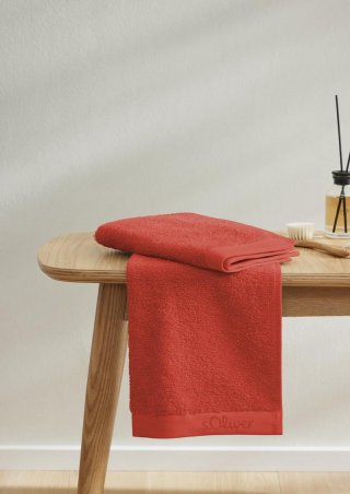 s.Oliver Gästehandtuch aus reiner Baumwolle - rot