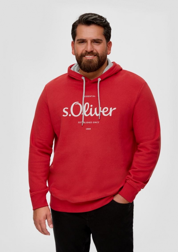 s.Oliver Hoodie mit Logoprint - chilirot