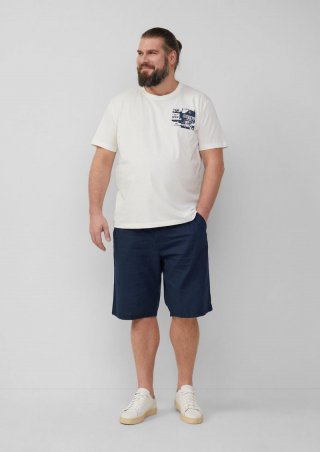 s.Oliver Detroit: Bermuda im Relaxed Fit - tiefblau