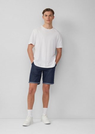 s.Oliver John: Chino mit fixiertem Turn-up - tiefblau
