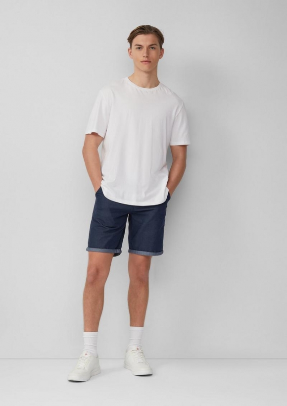 s.Oliver John: Chino mit fixiertem Turn-up - tiefblau