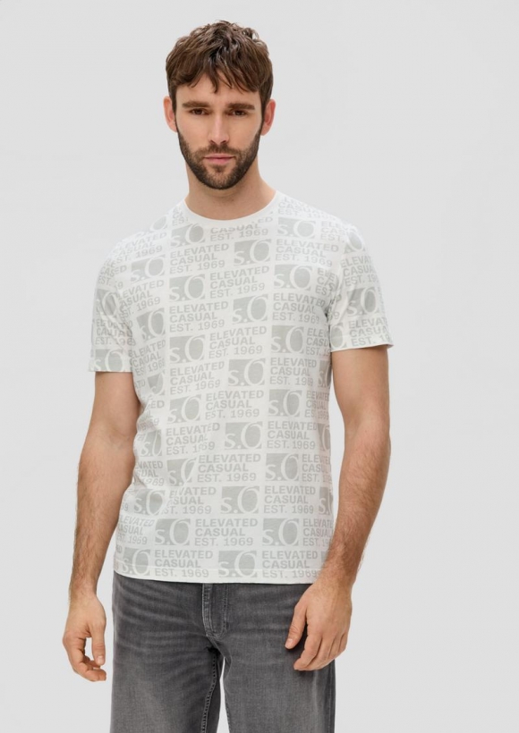 s.Oliver T-Shirt mit Logo-Print - weiß