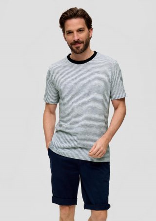 s.Oliver T-Shirt mit Rundhalsausschnitt - weiß