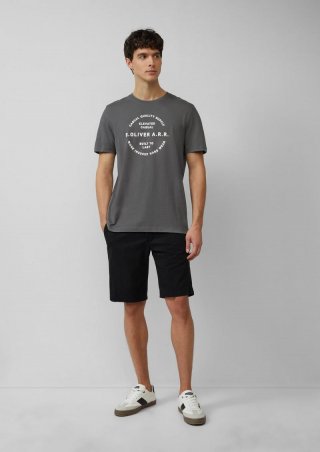 s.Oliver Phoenix: Chino-Shorts aus Baumwollstretch - schwarz