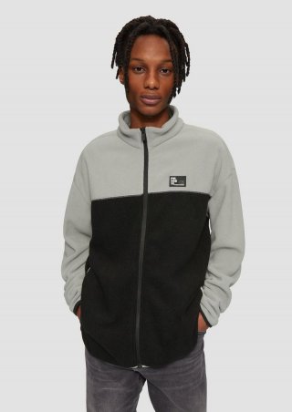 s.Oliver Fleecejacke mit Stehkragen - grau