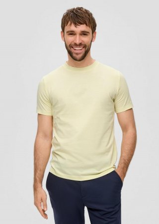 s.Oliver Jerseyshirt im Slim Fit - helles zitrone