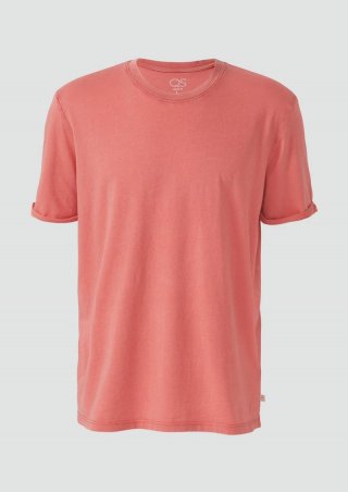 s.Oliver Gewaschenes Basic-T-Shirt - papaya