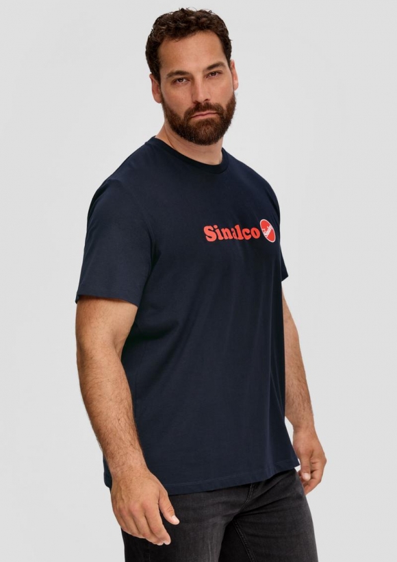 s.Oliver Jersey-T-Shirt mit Sinalco®-Print - navy