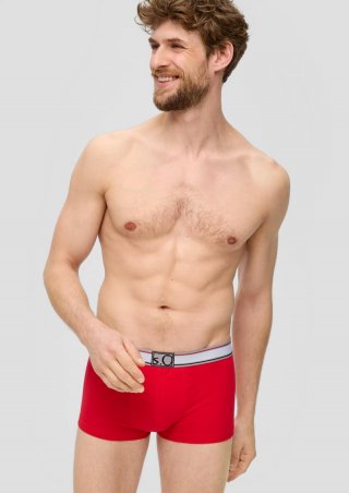 s.Oliver Baumwoll-Boxershorts im 3er-Pack - rot