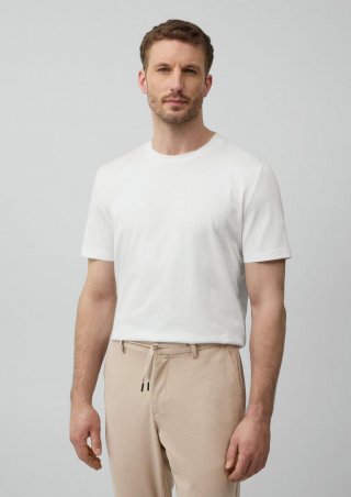 s.Oliver T-Shirt mit Crew Neck aus mercerisiertem Baumwolljersey - weiß