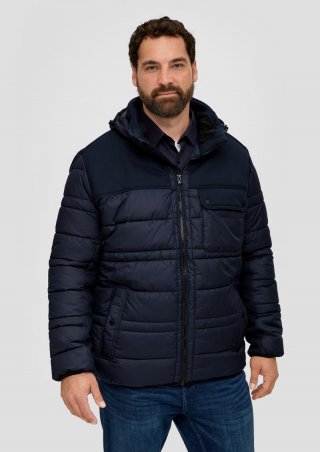 s.Oliver Steppjacke im Fabricmix - navy