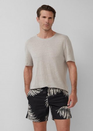 s.Oliver Badeshorts mit Eingrifftaschen und Reißverschluss - schwarz