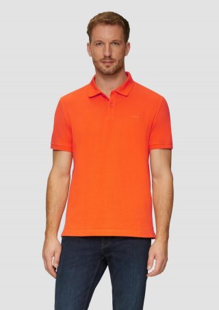 s.Oliver Poloshirt aus Baumwollpiqué - orange