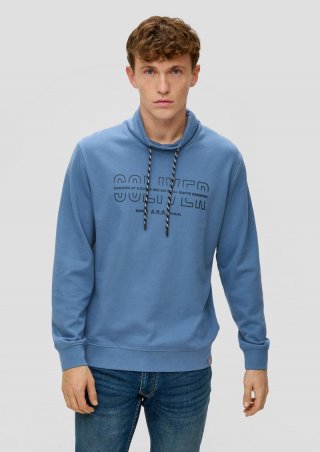 s.Oliver Sweatshirt mit Logo-Print - blau