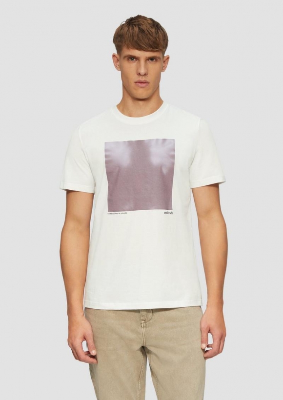 s.Oliver T-Shirt mit Heat-reactive-Print - weiß