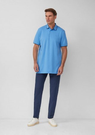 s.Oliver Detroit: Cropped-Hose aus Leinenmix im Relaxed Fit - tiefblau