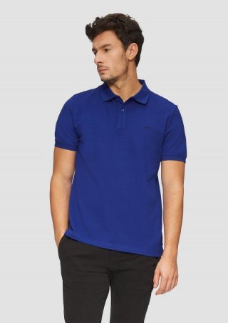 s.Oliver Poloshirt aus Baumwollpiqué - ozeanblau