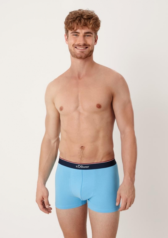 s.Oliver Boxershort im 3er-Pack - ozeanblau