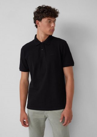 s.Oliver Poloshirt aus Piqué mit Logo im Doppelpack - schwarz