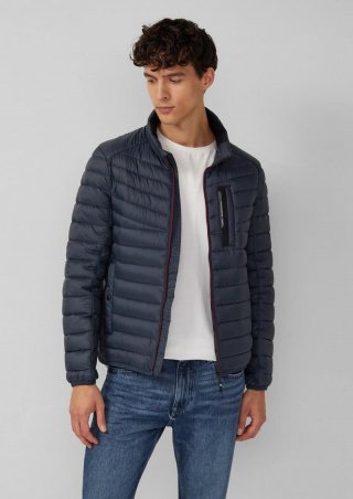 s.Oliver Steppjacke mit sportiven Kontrastdetails - navy
