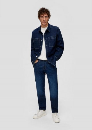 s.Oliver Regular Fit / High Rise / Tapered Leg - blau