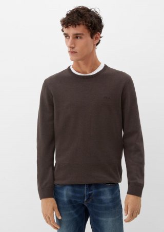 s.Oliver Pullover aus Feinstrick - mokka
