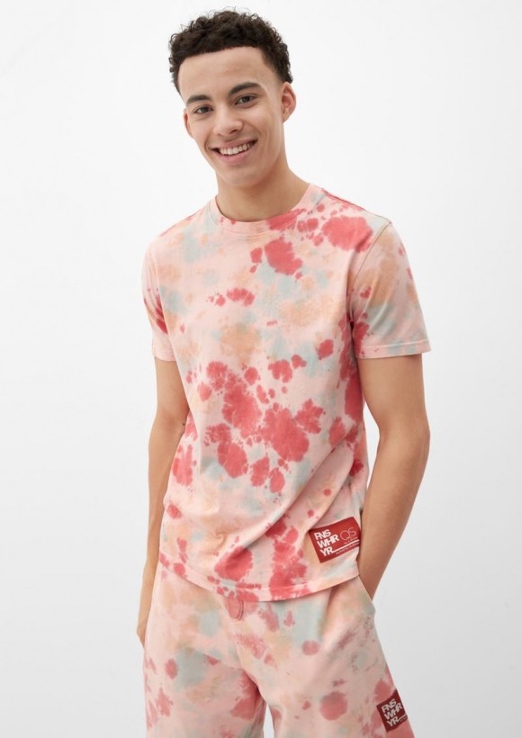 s.Oliver T-Shirt aus Baumwolle - korallrot