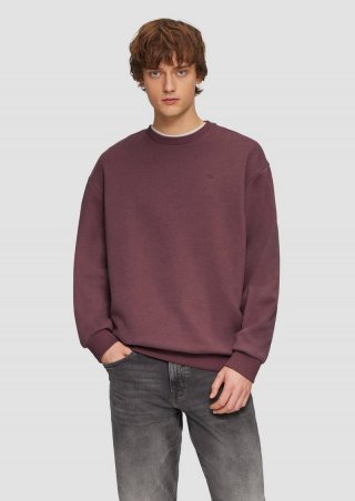 s.Oliver Sweatshirt mit Logostickerei - lavendel