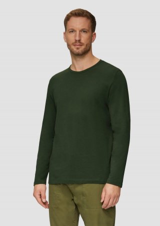 s.Oliver Softes Langarmshirt aus Baumwolljersey - tannengrün